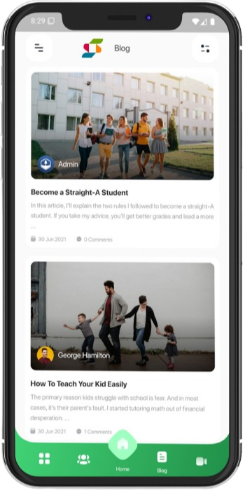 Cellphone mockup displaying the Sikhona Education app interface on screen.
